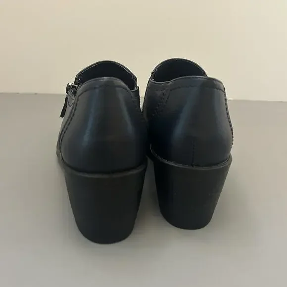 Easy Street Women's Grove Navy Faux Leather Block Heels 6 W - Picture 3 of 9